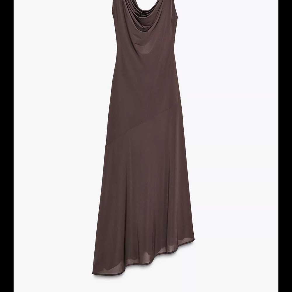 Elegant Brown Zara Dress NWT